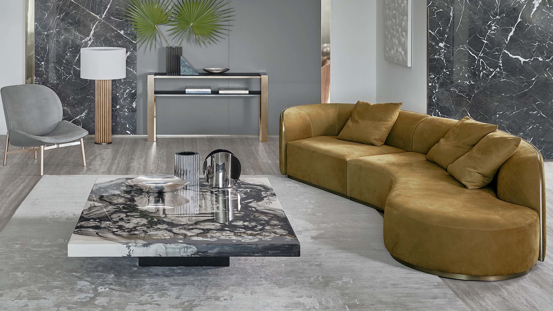 Decoro coffee table | Rugiano. Exquisite coffee table with a unique hand-painted top, available in various sizes and shapes.