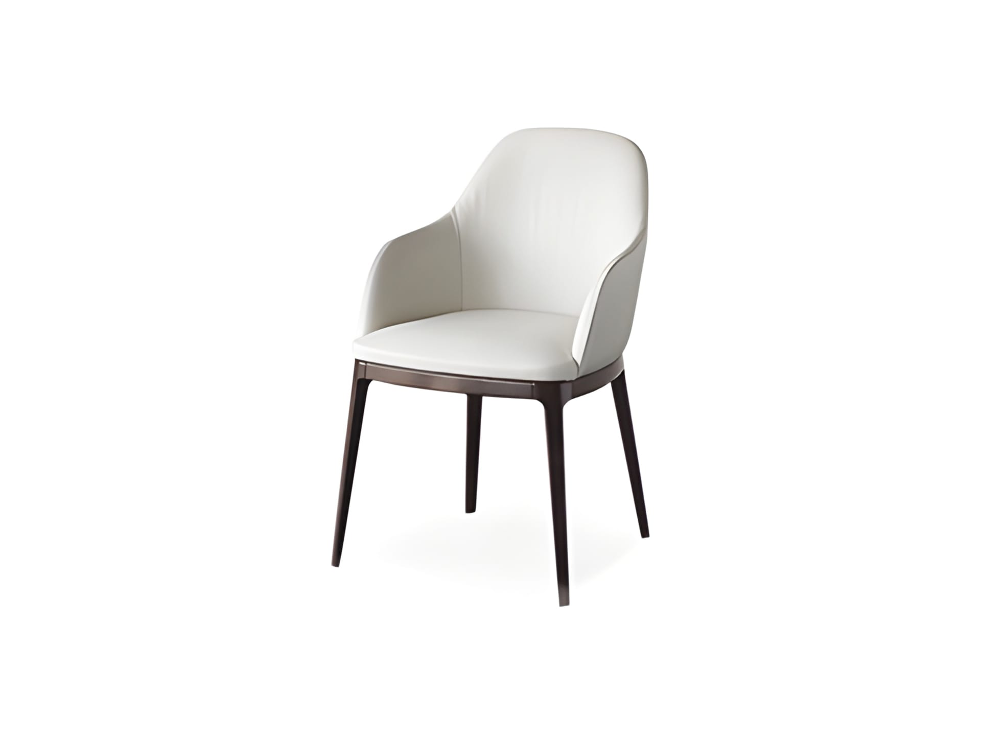 Pocket P chair | Rugiano. Upholstered chair with wooden legs, offering comfort and modern design with an option for a high back.