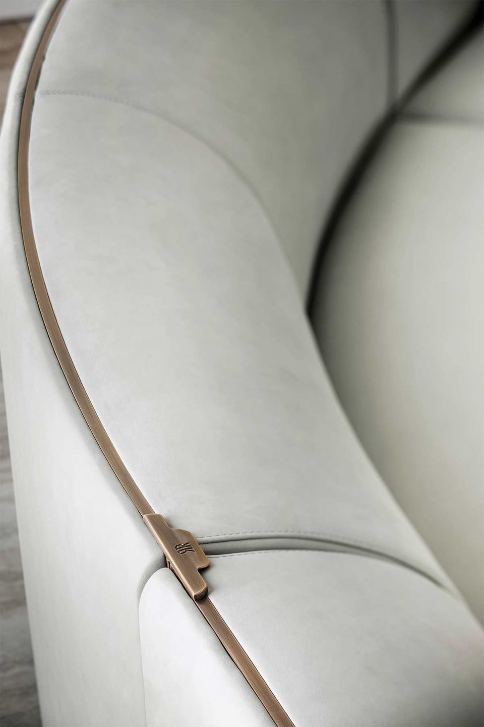 Pierre sofa | Rugiano. Modular sofa with curved and linear elements, offering endless unique and sinuous configurations for sophisticated interiors.