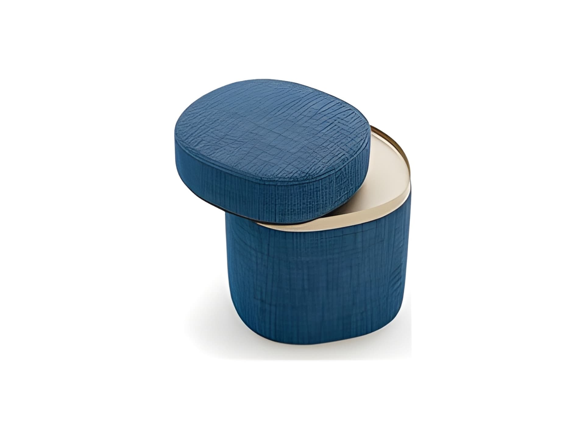 Nobu pouf | ALF Dafre. Multifunctional upholstered pouf with hidden storage and a removable tray for modern interiors.