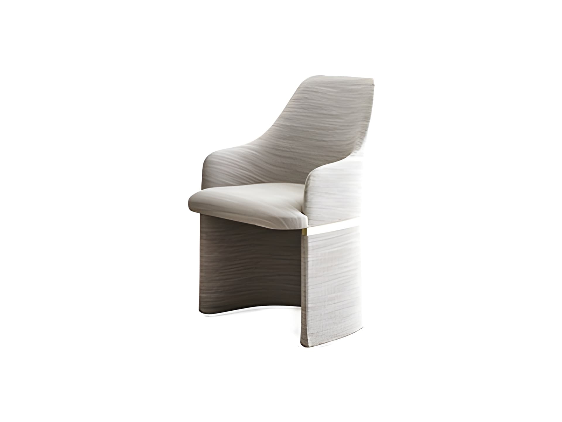 Giorgia chair | Rugiano. A contemporary dining chair featuring a unique single-shell design, upholstered in premium leather or fabric with elegant metal accents.