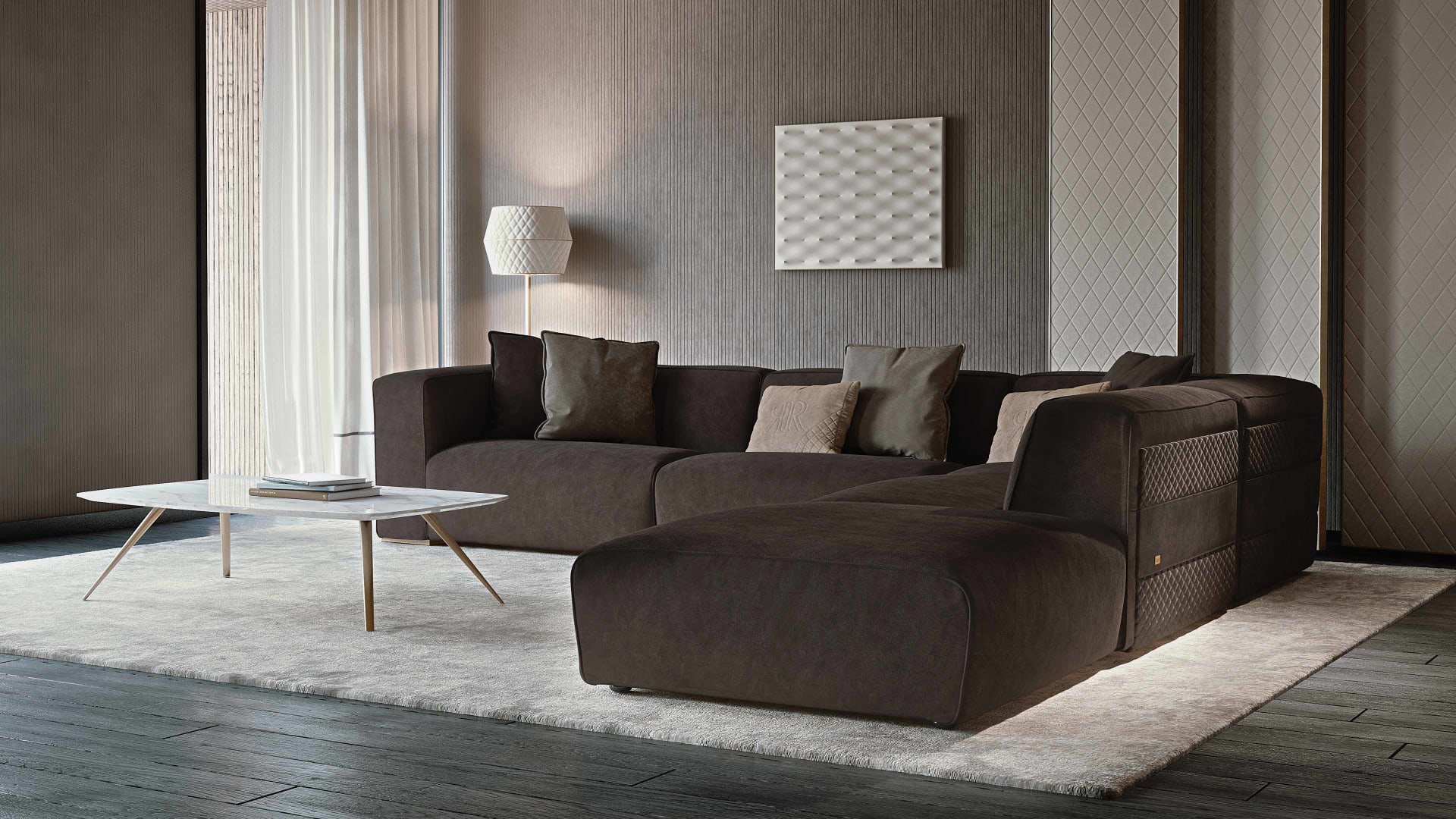 Freud chaise longue | Rugiano. Exquisite chaise longue with modern design, offering exceptional comfort and sophisticated style.