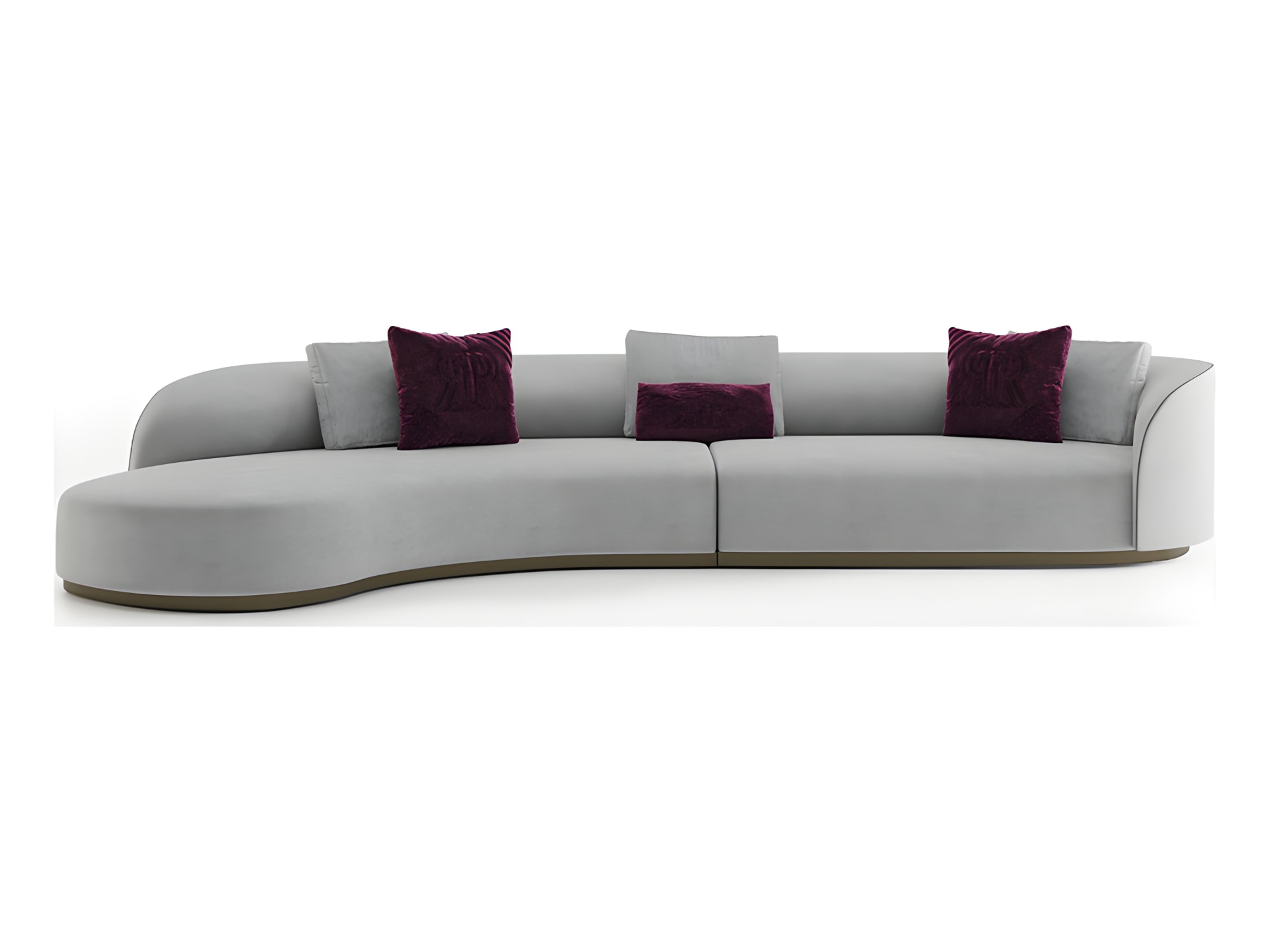 Pierre sofa | Rugiano. Modular sofa with curved and linear elements, offering endless unique and sinuous configurations for sophisticated interiors.
