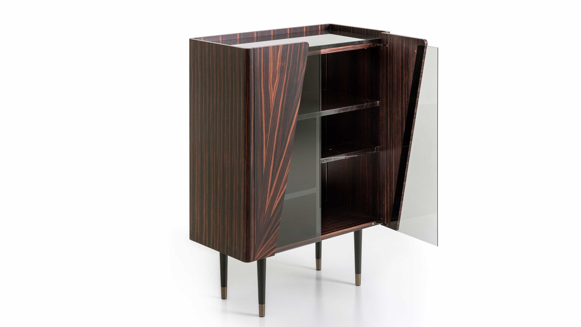 Frak bar cabinet | Rugiano. A luxurious and elegant bar cabinet with a striking geometric design, perfect for sophisticated interiors.