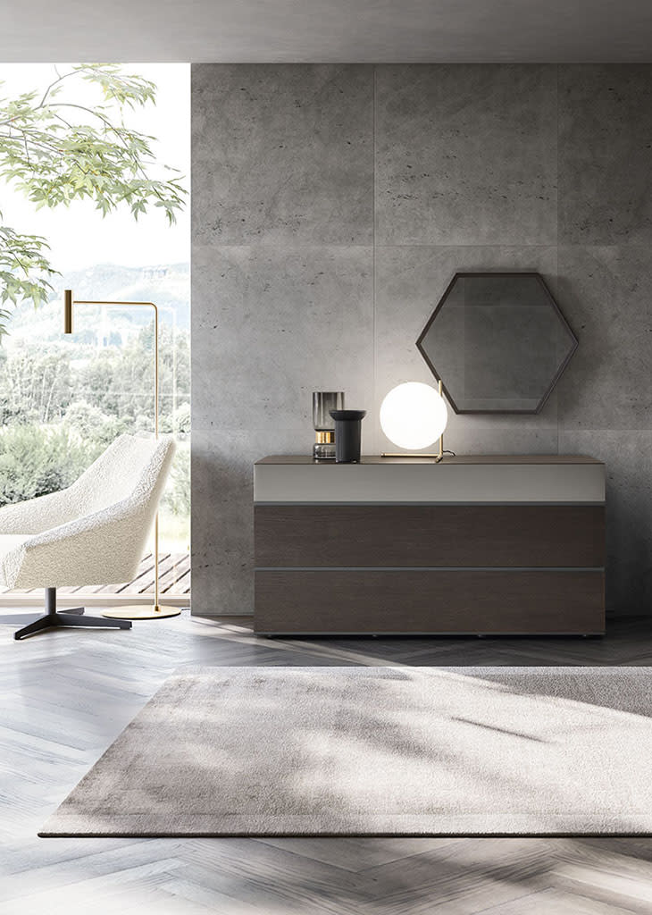 By side bedside table | ALF Dafre. Modular bedroom storage units with infinite compositional possibilities.