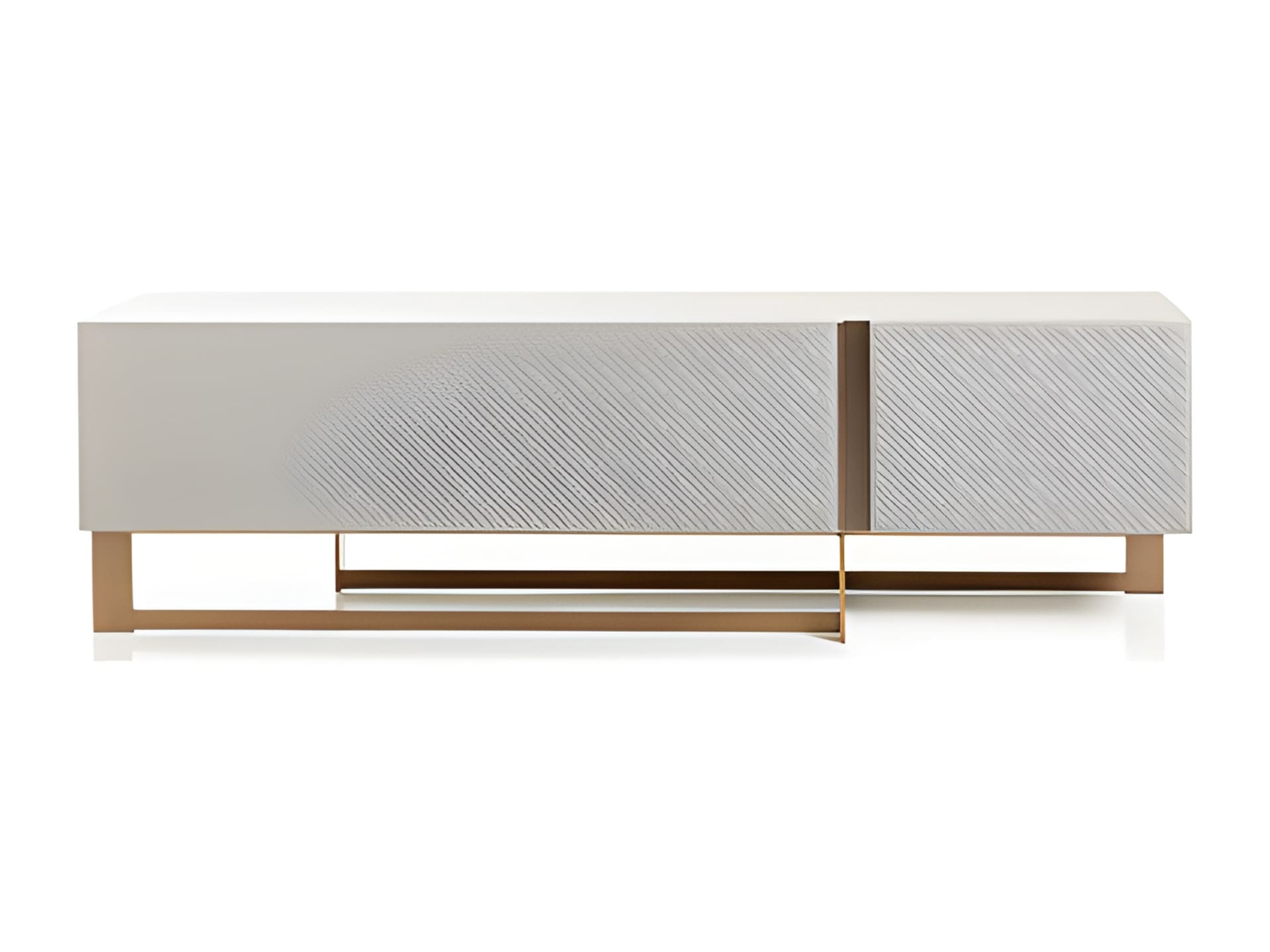 Blade tv furniture | Rugiano. Luxury TV cabinet Blade with sleek design, available in ebony or leather, featuring metal base and ample storage.