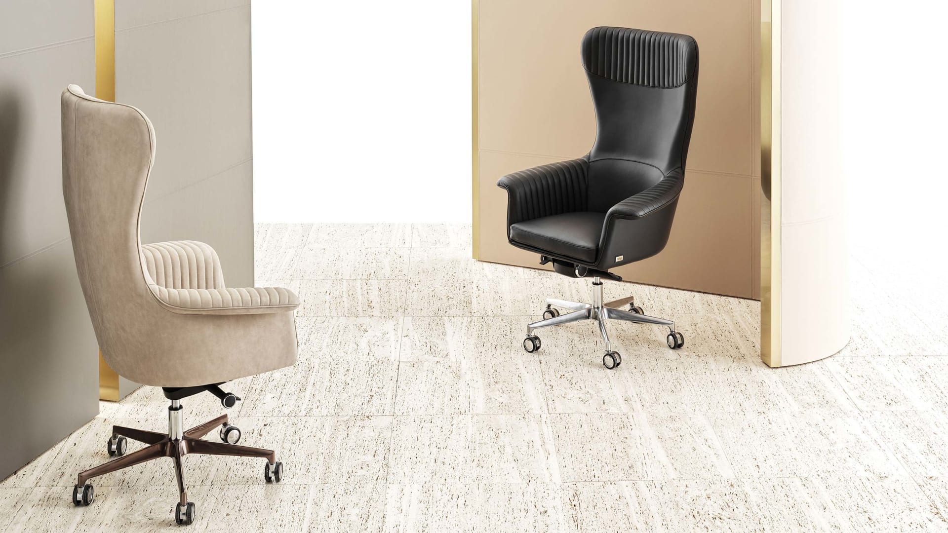 President Chair executive chair | Rugiano. Premium ergonomic office chair with adjustable height and two backrest options for maximum comfort.