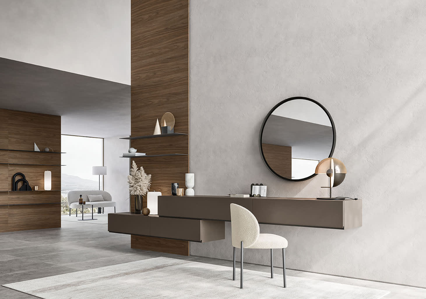 By side bedside table | ALF Dafre. Modular bedroom storage units with infinite compositional possibilities.