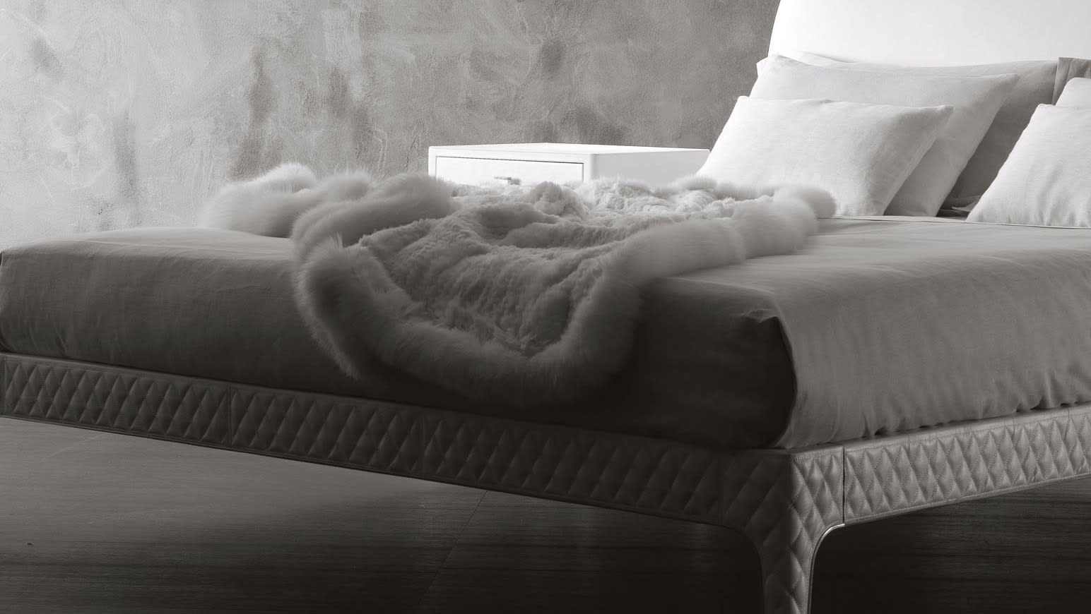 Taylor bed | Rugiano. An elegant and comfortable upholstered bed, featuring a sophisticated metal base and refined design, perfect for luxurious bedrooms.