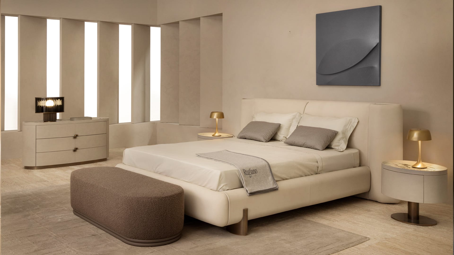 Diadema rug | Rugiano. Luxurious rug with a unique geometric pattern made from high-quality wool, creating an atmosphere of sophistication and comfort.