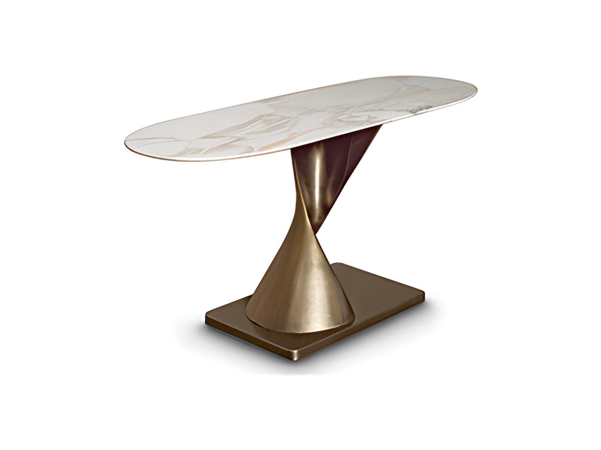 Zoe console | Rugiano. Elegant console table with a striking sculptural base, perfect for contemporary and Art Deco interiors.
