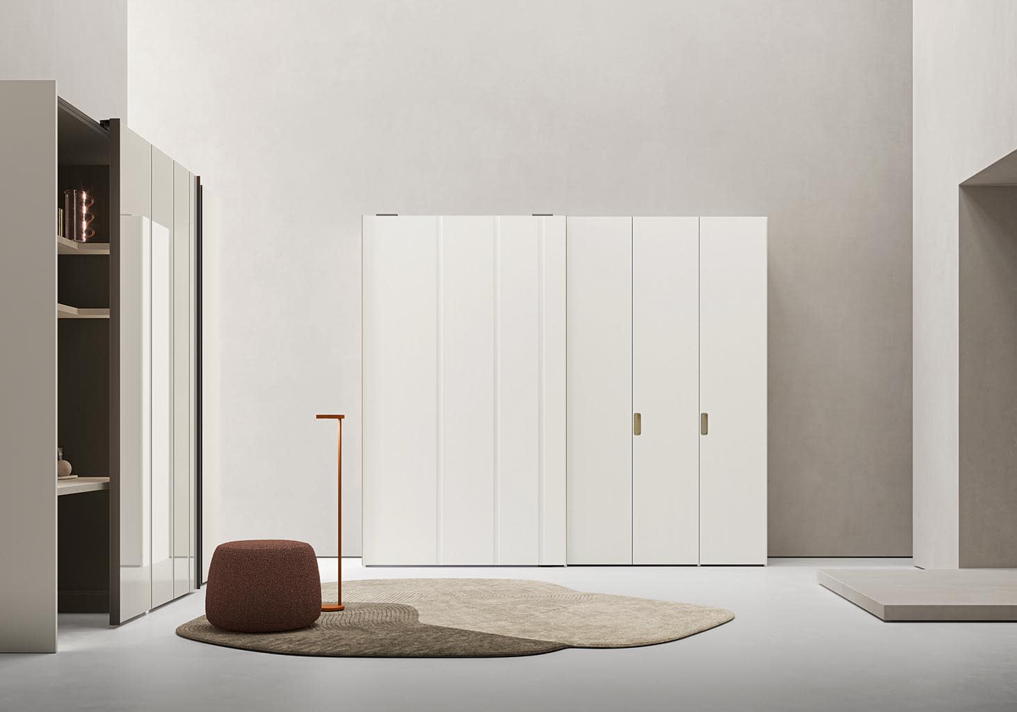 Code wall panel | ALF Dafre. Sleek Code sliding door by Enrico Cesana with soft-close mechanism for modern space division.