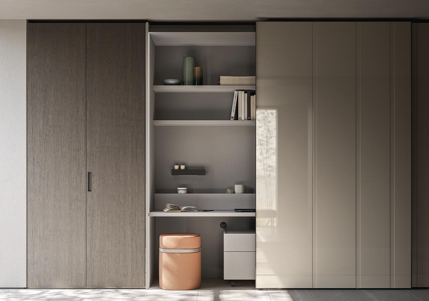 Code wall panel | ALF Dafre. Sleek Code sliding door by Enrico Cesana with soft-close mechanism for modern space division.