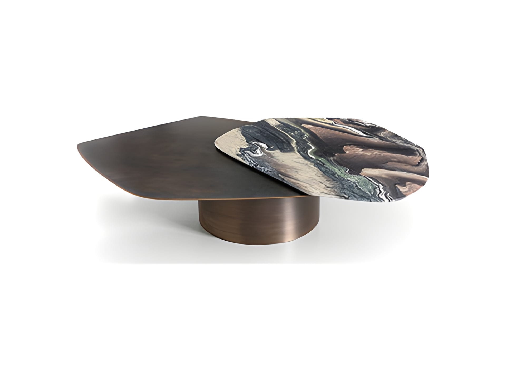 Incanto coffee table | Rugiano. Exquisite coffee table with a double top crafted from natural and precious materials, blending artistry and elegance.