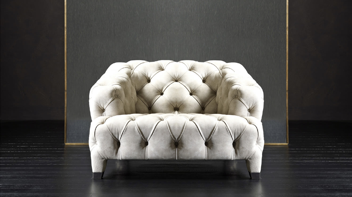 Cloud armchair | Rugiano. Luxurious tufted armchair offering unparalleled comfort and sophisticated design for any modern interior.