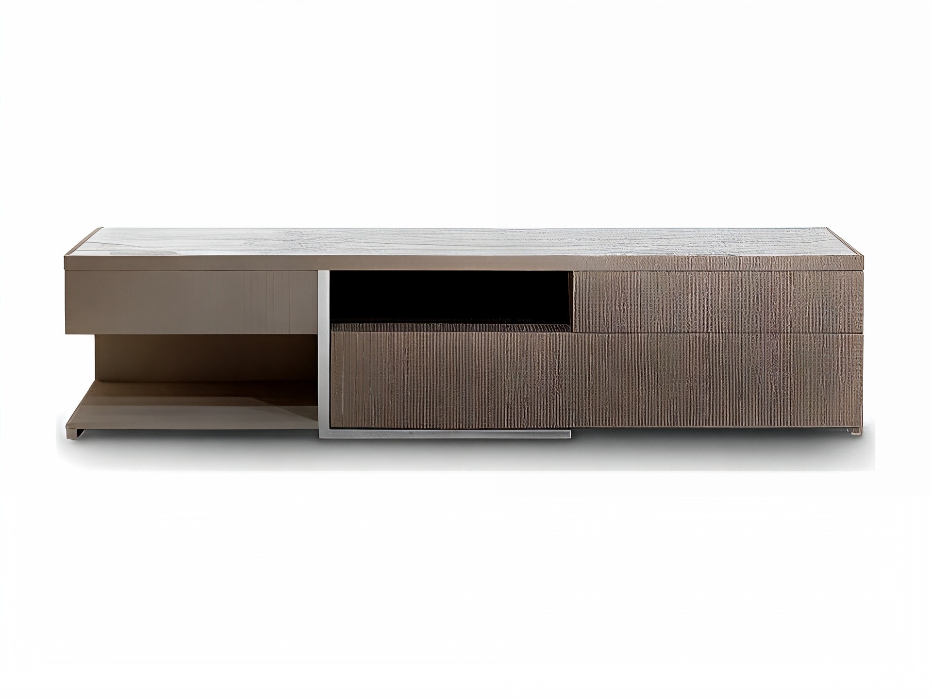 Mondrian sideboard | Rugiano. Exquisite sideboard with a marble top, lacquered finish, and metal accents for luxurious interiors.
