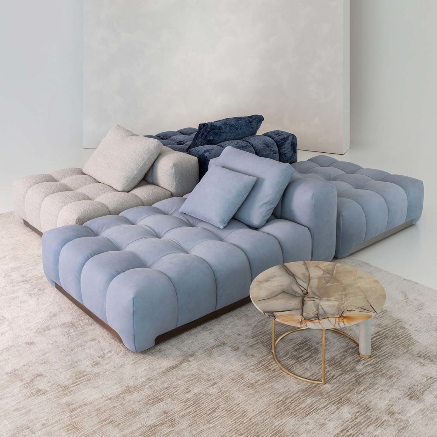 Yacht sofa | Rugiano. Modular sofa system offering unparalleled comfort and versatile configurations for sophisticated living and commercial spaces.