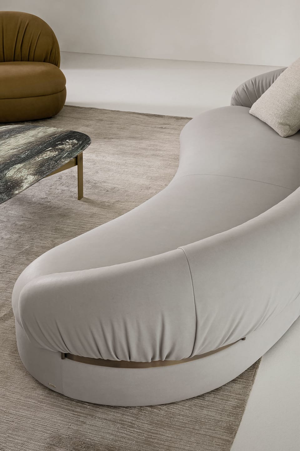 Fandango sofa | Rugiano. Fandango sofa: integrated seat, rounded shapes, and enveloping back for exceptional comfort and visual appeal.