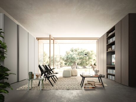 Split swinging door