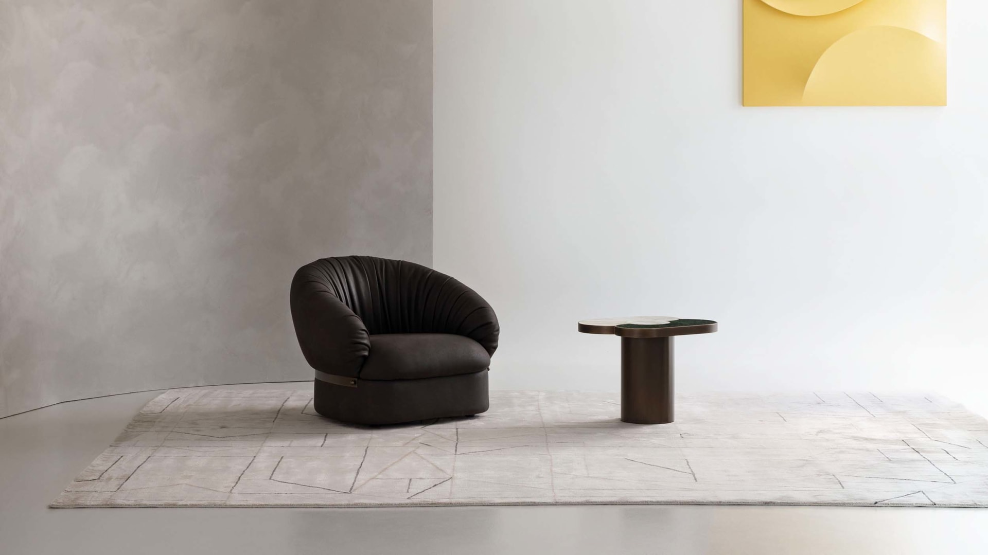 Signum rug | Rugiano. Designer rug with a unique geometric pattern, creating a dynamic and harmonious atmosphere in any interior.