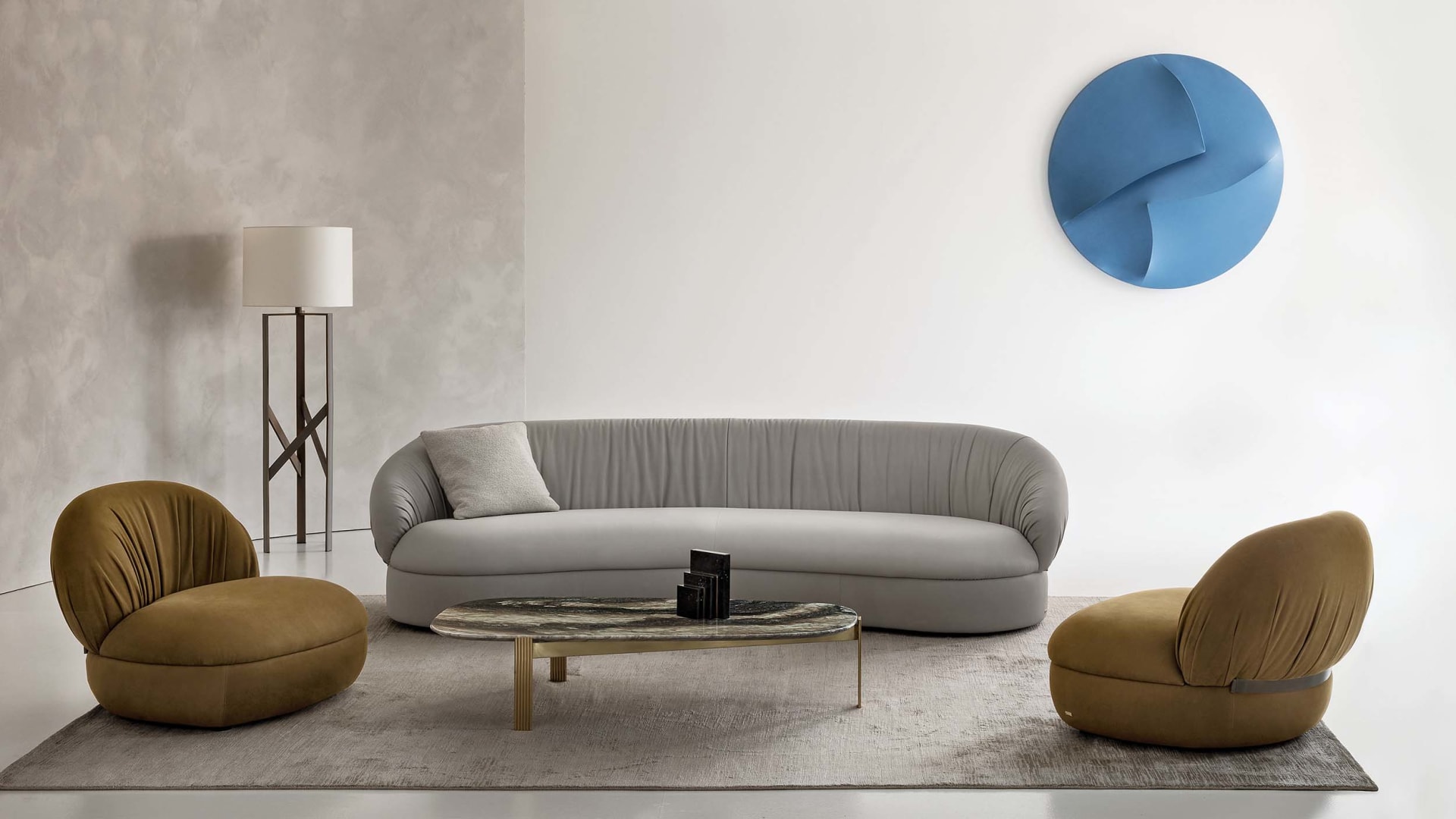 Fandango sofa | Rugiano. Fandango sofa: integrated seat, rounded shapes, and enveloping back for exceptional comfort and visual appeal.