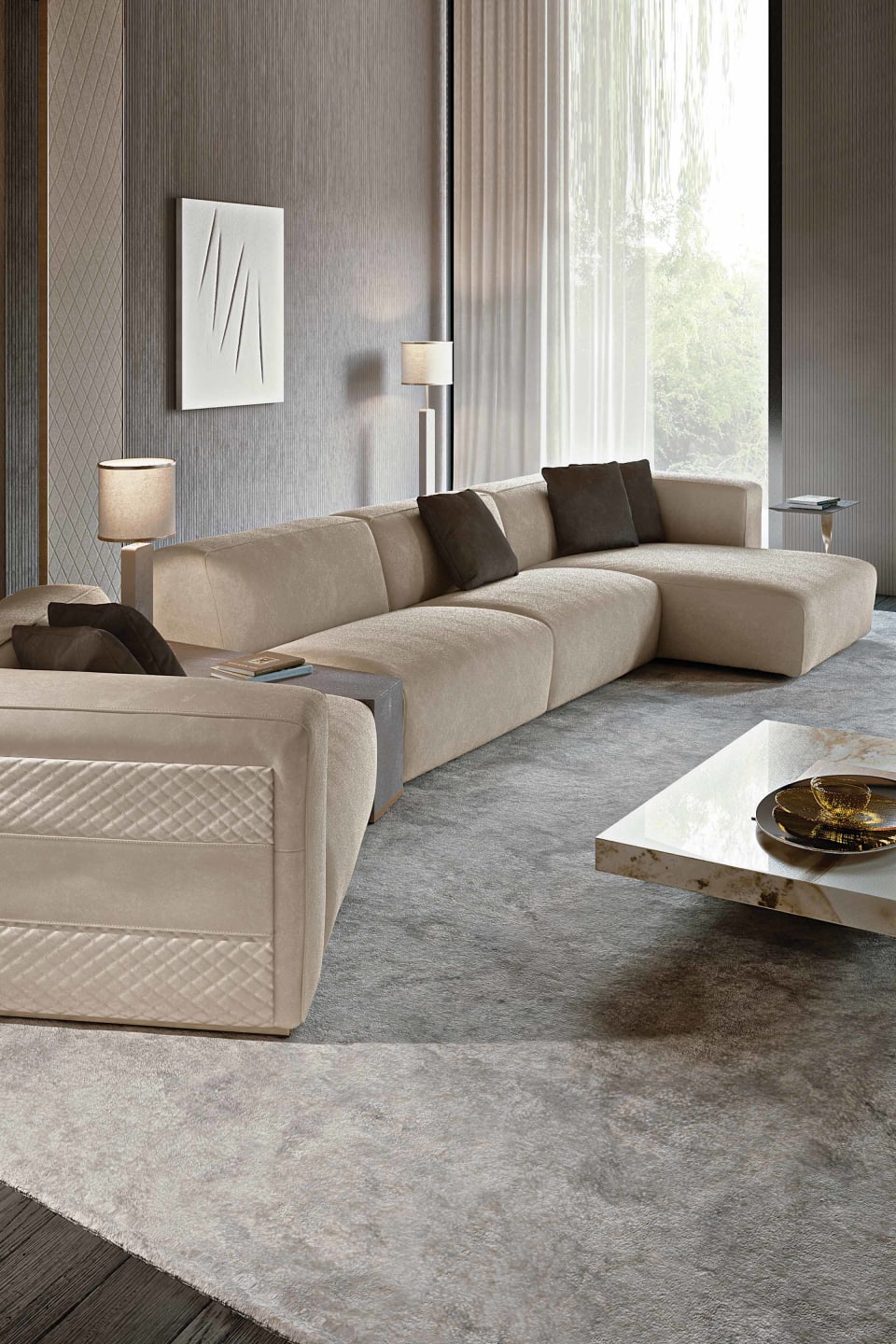Freud chaise longue | Rugiano. Exquisite chaise longue with modern design, offering exceptional comfort and sophisticated style.
