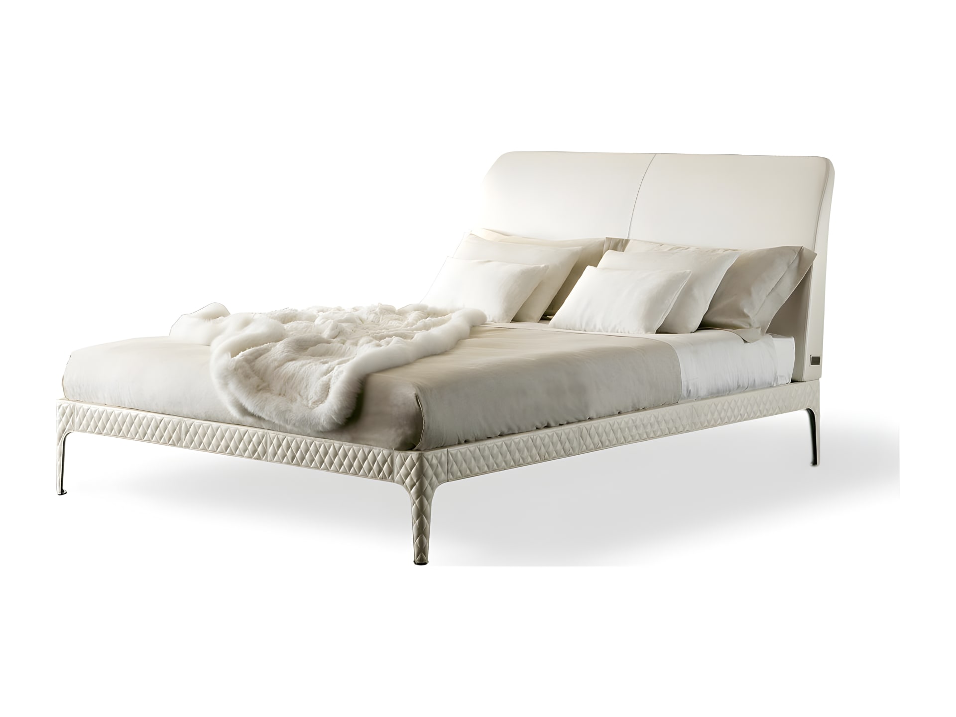 Taylor bed | Rugiano. An elegant and comfortable upholstered bed, featuring a sophisticated metal base and refined design, perfect for luxurious bedrooms.