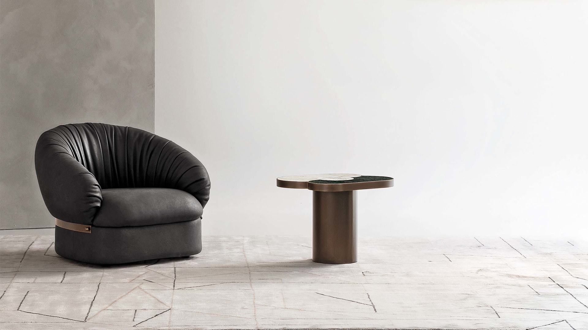 Landmark coffee table | Rugiano. Sculptural coffee tables inspired by classical architecture, ideal for modern and Art Deco interiors.