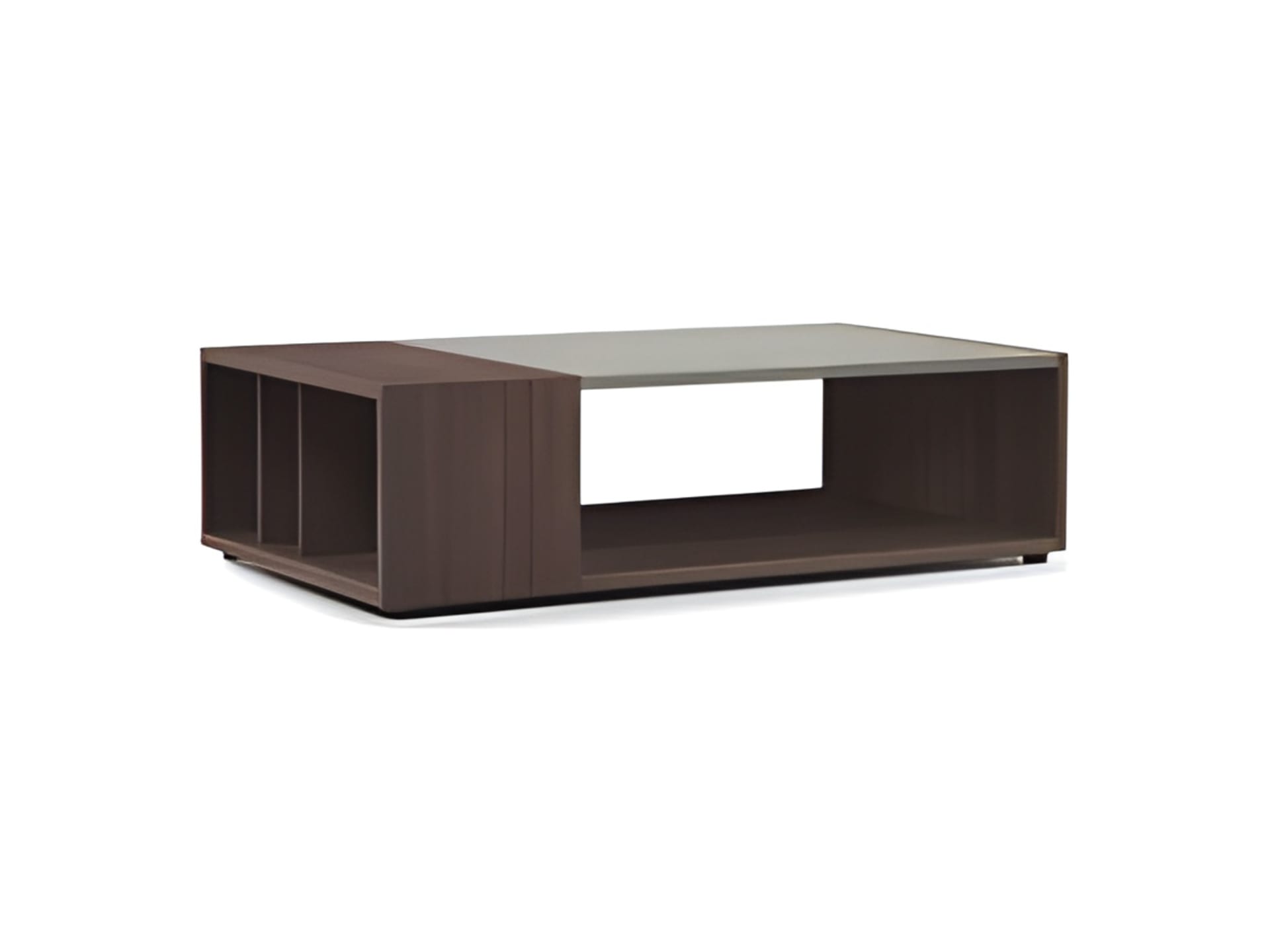 Norman side table | ALF Dafre. Elegant occasional table with a wooden frame and contrasting cement resin insert.