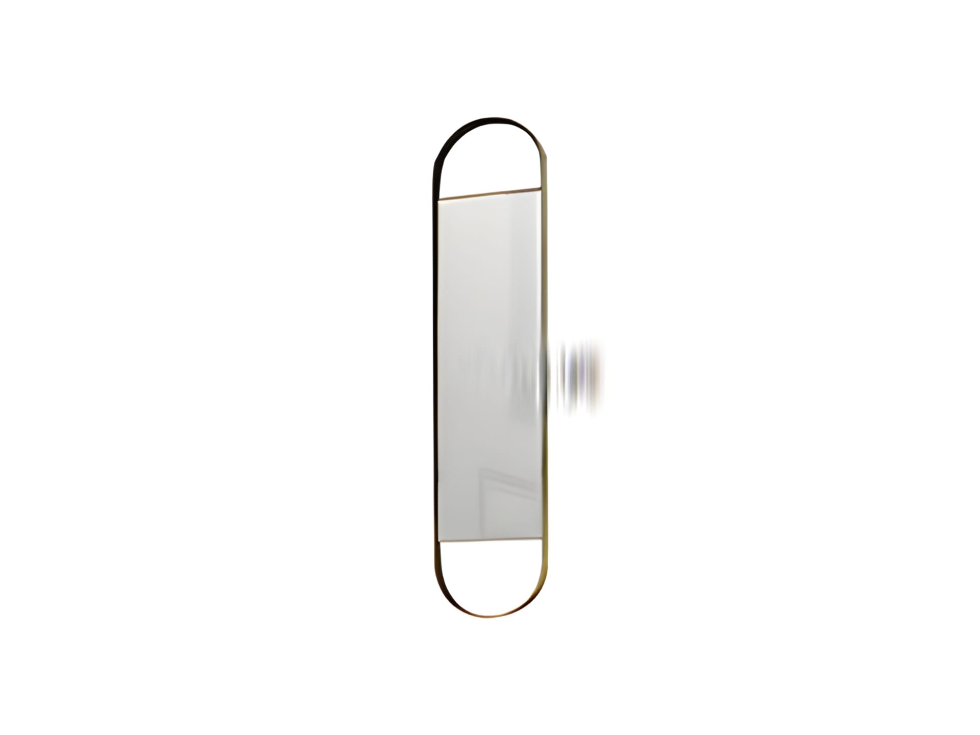 Turandot mirror | Rugiano. Elegant mirror with an oval bronze frame and rectangular glass, perfect for creating unique compositions.
