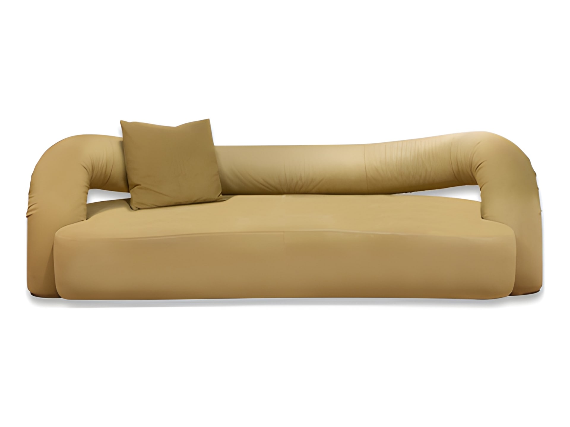 Abbraccio sofa | Rugiano. Curved sofa with an enveloping design, offering exceptional comfort and modern aesthetics.