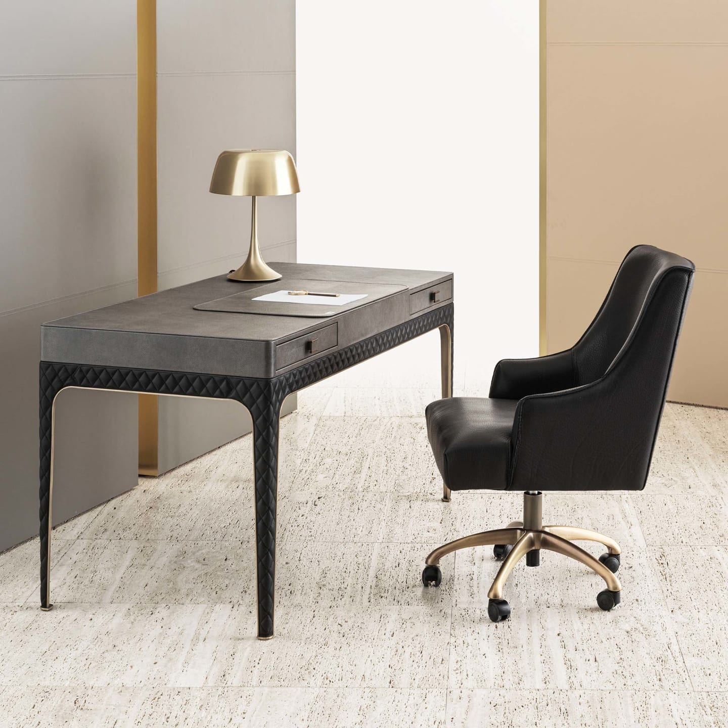 Arianna office chair | Rugiano. Elegant, adjustable, and swivel office chair for comfortable and productive work.
