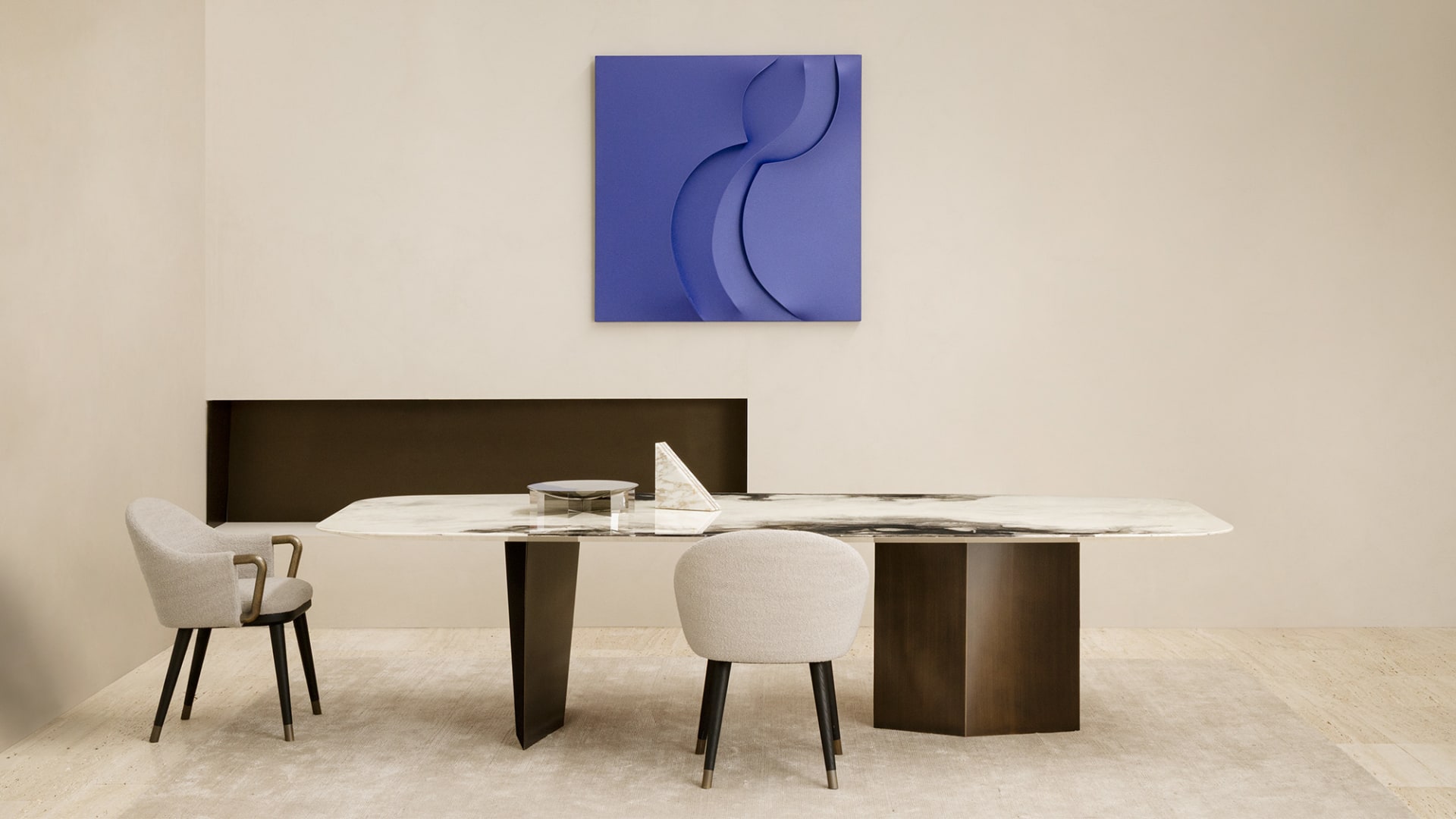 Passepartout White rug | Rugiano. Exquisite designer rug with unique texture, perfect for creating a cozy and modern ambiance.